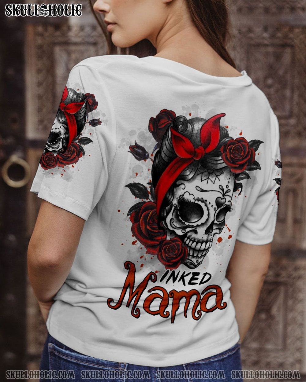 INKED MAMA TATOOED SKULL ALL OVER PRINT – TLTR2202234