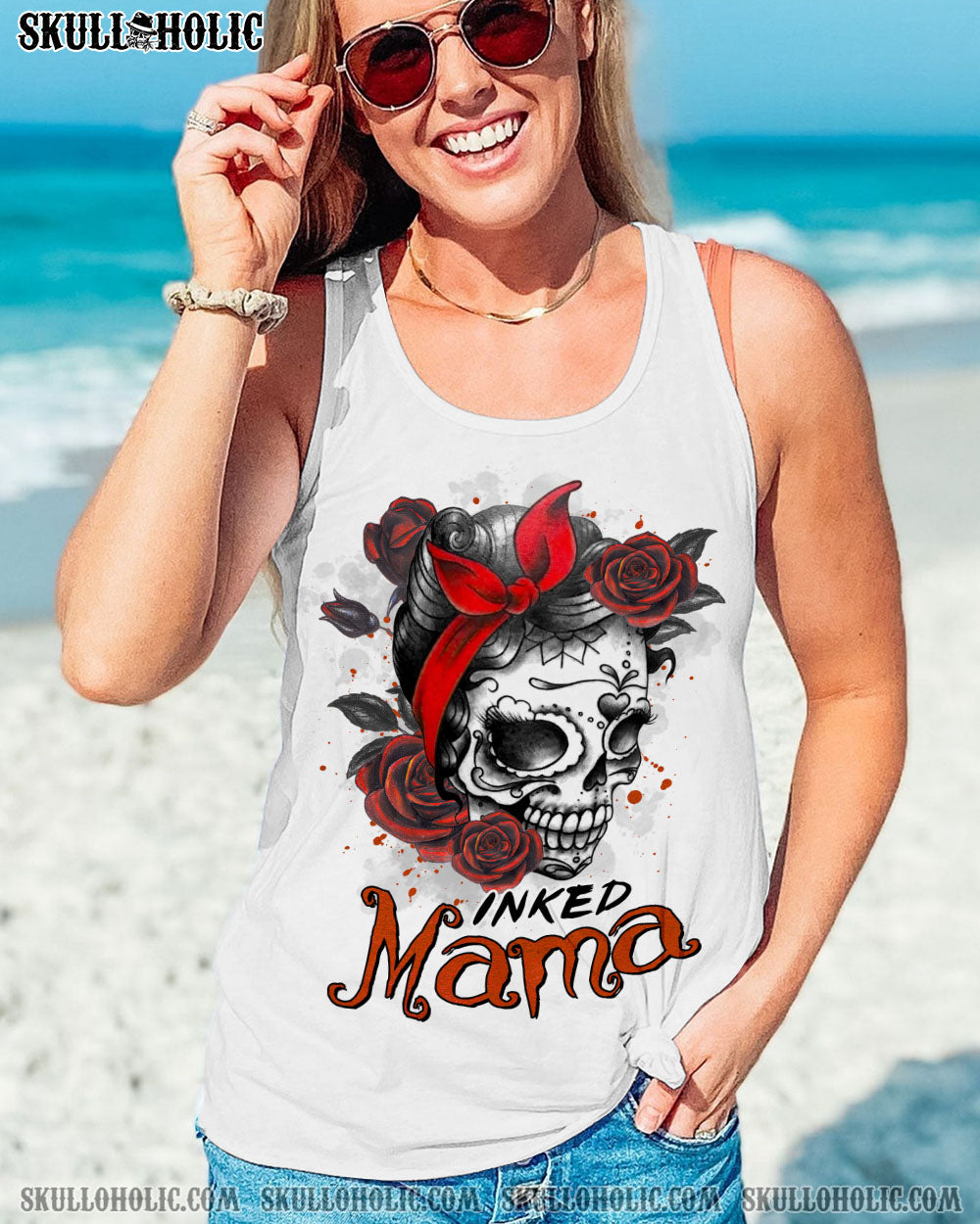 INKED MAMA TATOOED SKULL ALL OVER PRINT – TLTR2202234