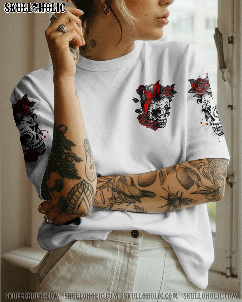 INKED MAMA TATOOED SKULL ALL OVER PRINT – TLTR2202234