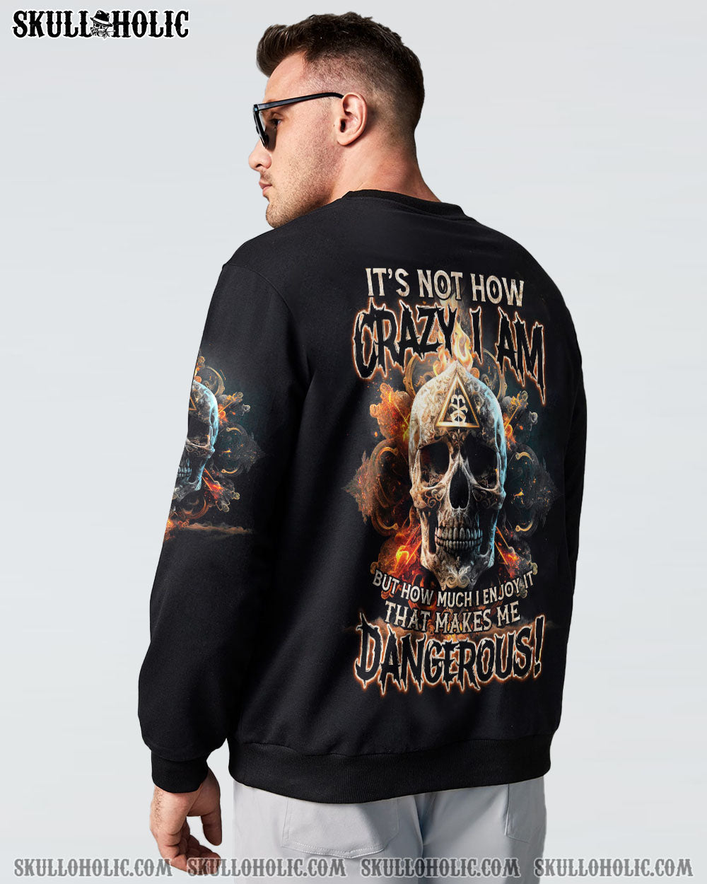 IT’S NOT HOW CRAZY I AM FIRE SKULL ALL OVER PRINT – TLTM1002233
