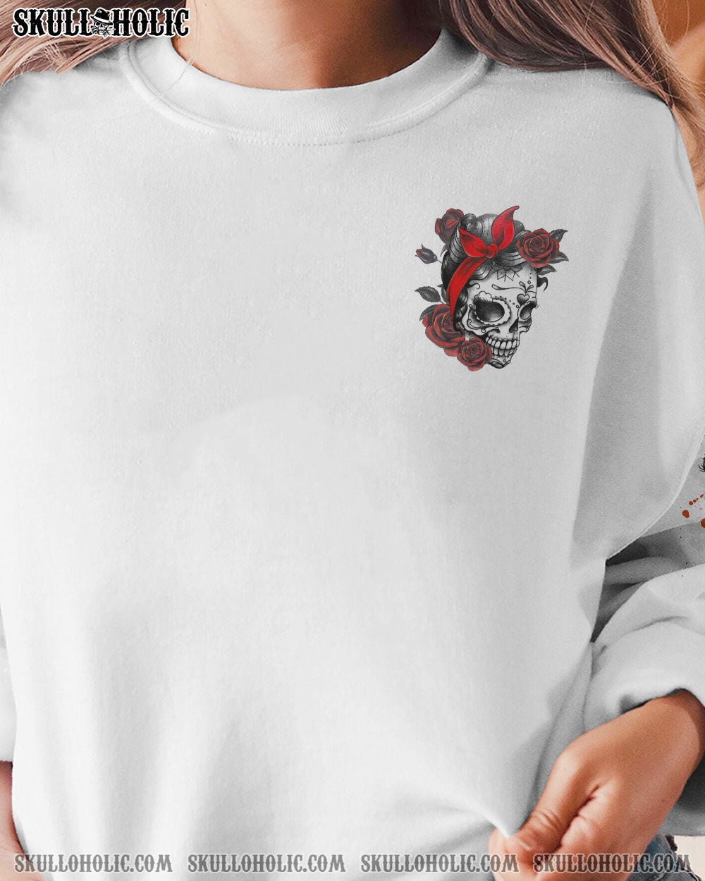 JUST A WOMAN WHO LOVES SKULLS AND HAS TATTOOS ALL OVER PRINT – TLTR0103231