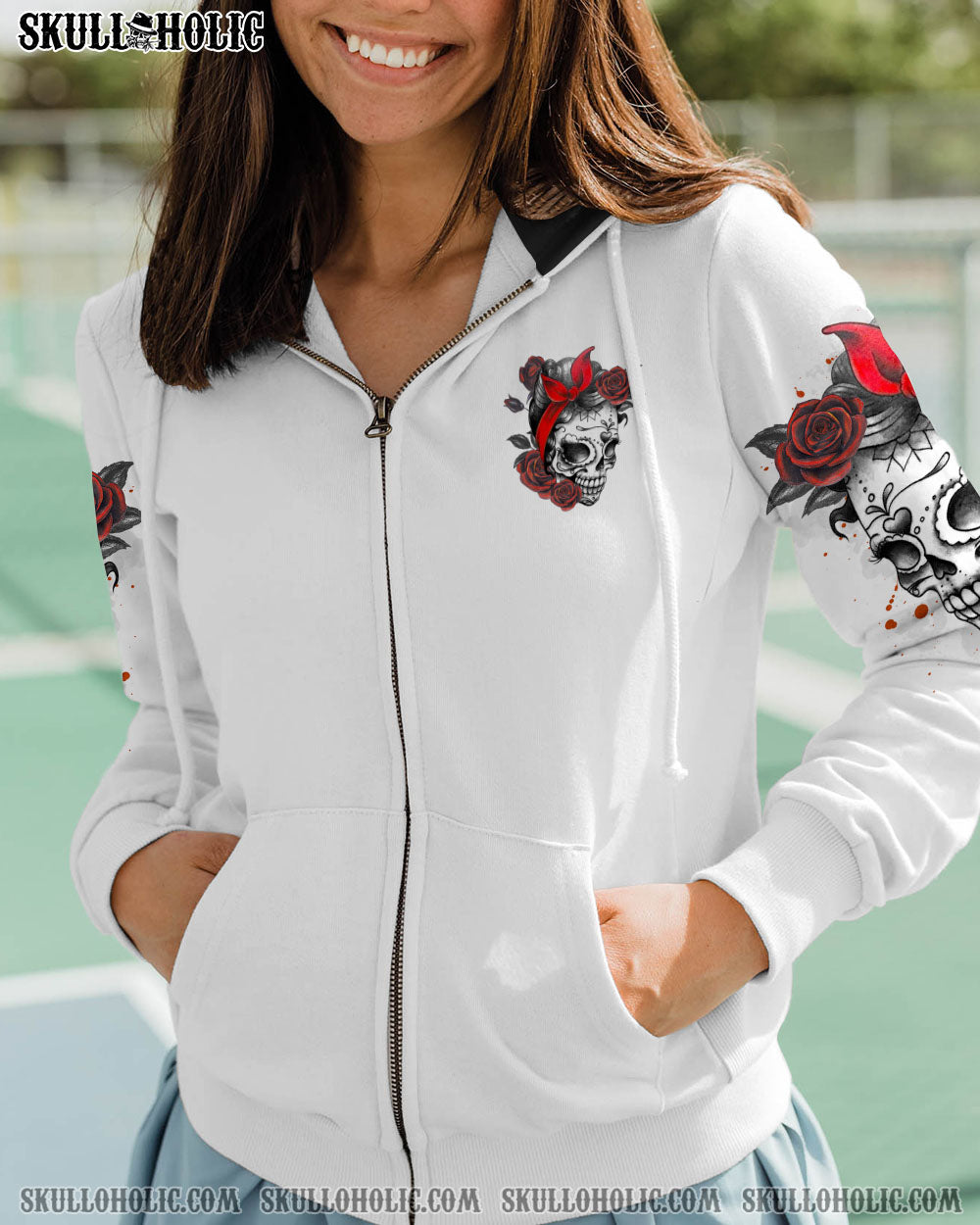 JUST A WOMAN WHO LOVES SKULLS AND HAS TATTOOS ALL OVER PRINT – TLTR0103231