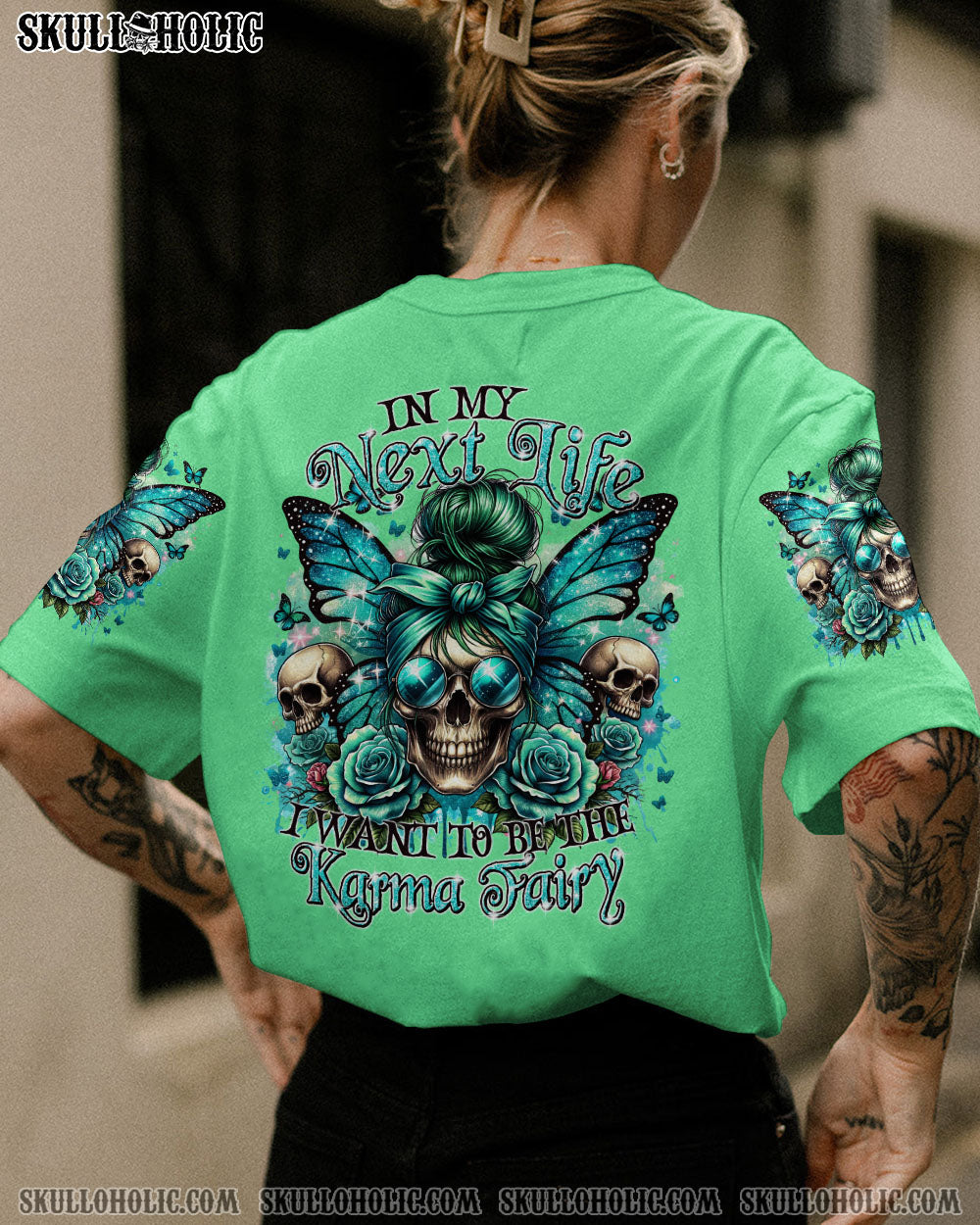 KARMA FAIRY MESSY BUN ALL OVER PRINT – TYTM0705244
