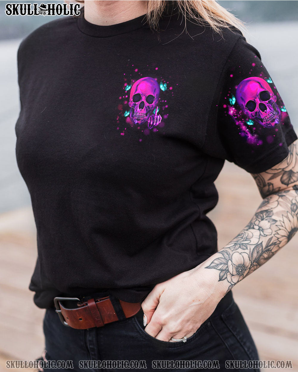 KARMA FAIRY PINK SKULL ALL OVER PRINT – TLTM2312221