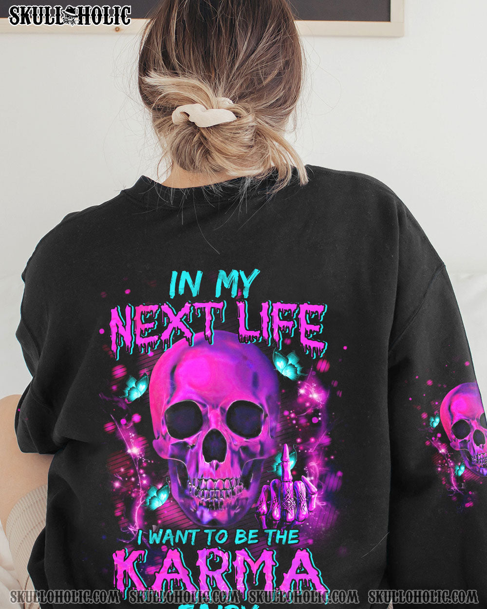 KARMA FAIRY PINK SKULL ALL OVER PRINT – TLTM2312221