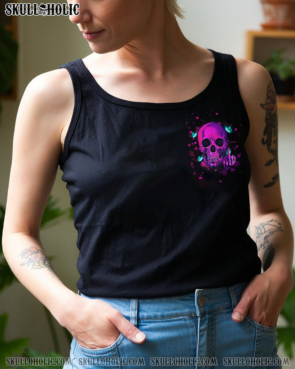 KARMA FAIRY PINK SKULL ALL OVER PRINT – TLTM2312221