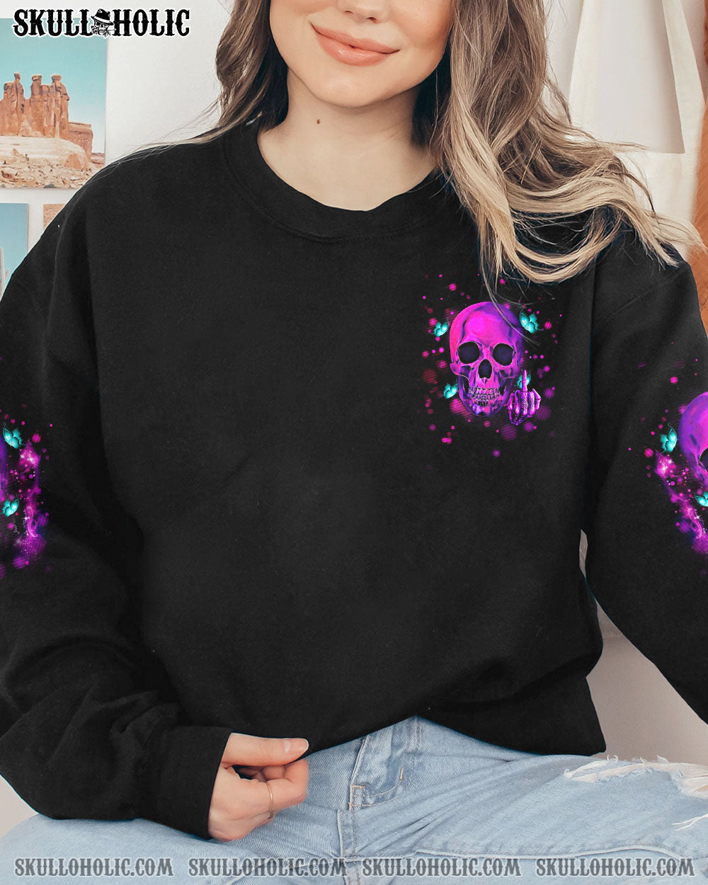 KARMA FAIRY PINK SKULL ALL OVER PRINT – TLTM2312221