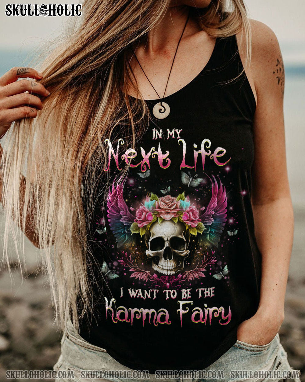 KARMA FAIRY SKULL ALL OVER PRINT – YHHG0702235