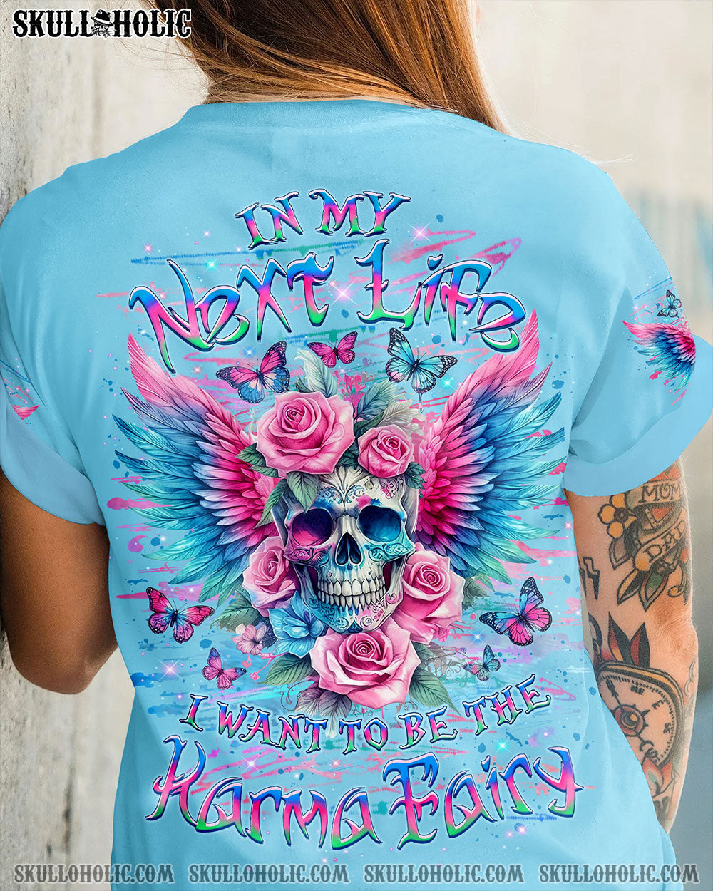 KARMA FAIRY SKULL ALL OVER PRINT - YHLT3105244