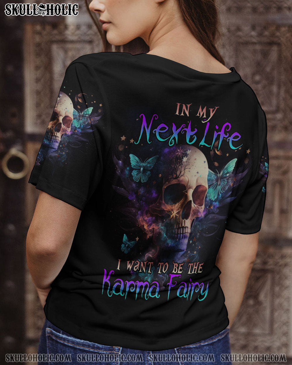 KARMA FAIRY SKULL BUTTERFLY SMOKE ALL OVER PRINT – TLNO0302233