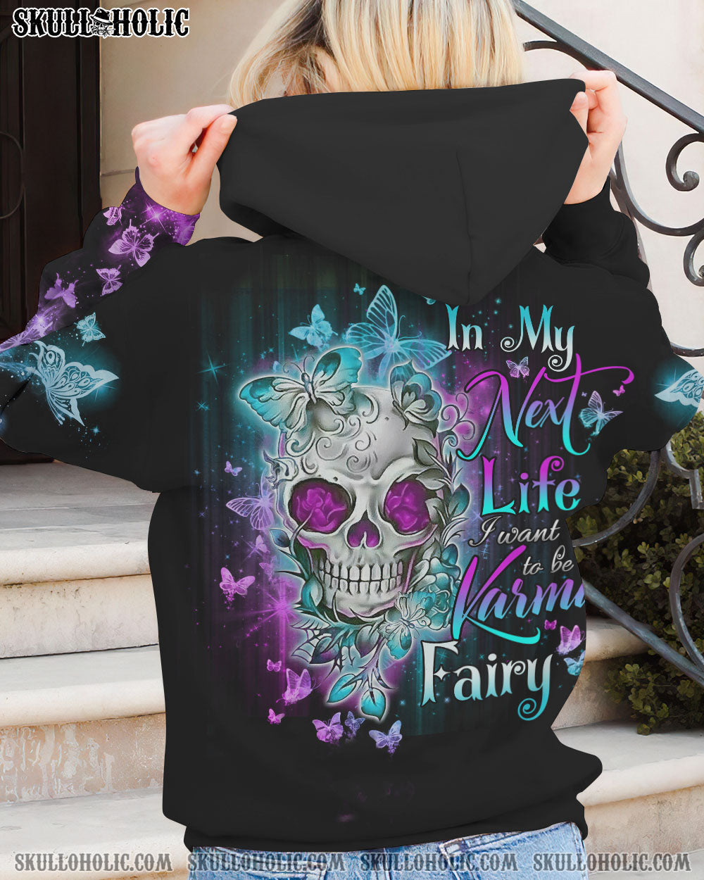 KARMA FAIRY SKULL FLOWER ALL OVER PRINT – TLNO231222
