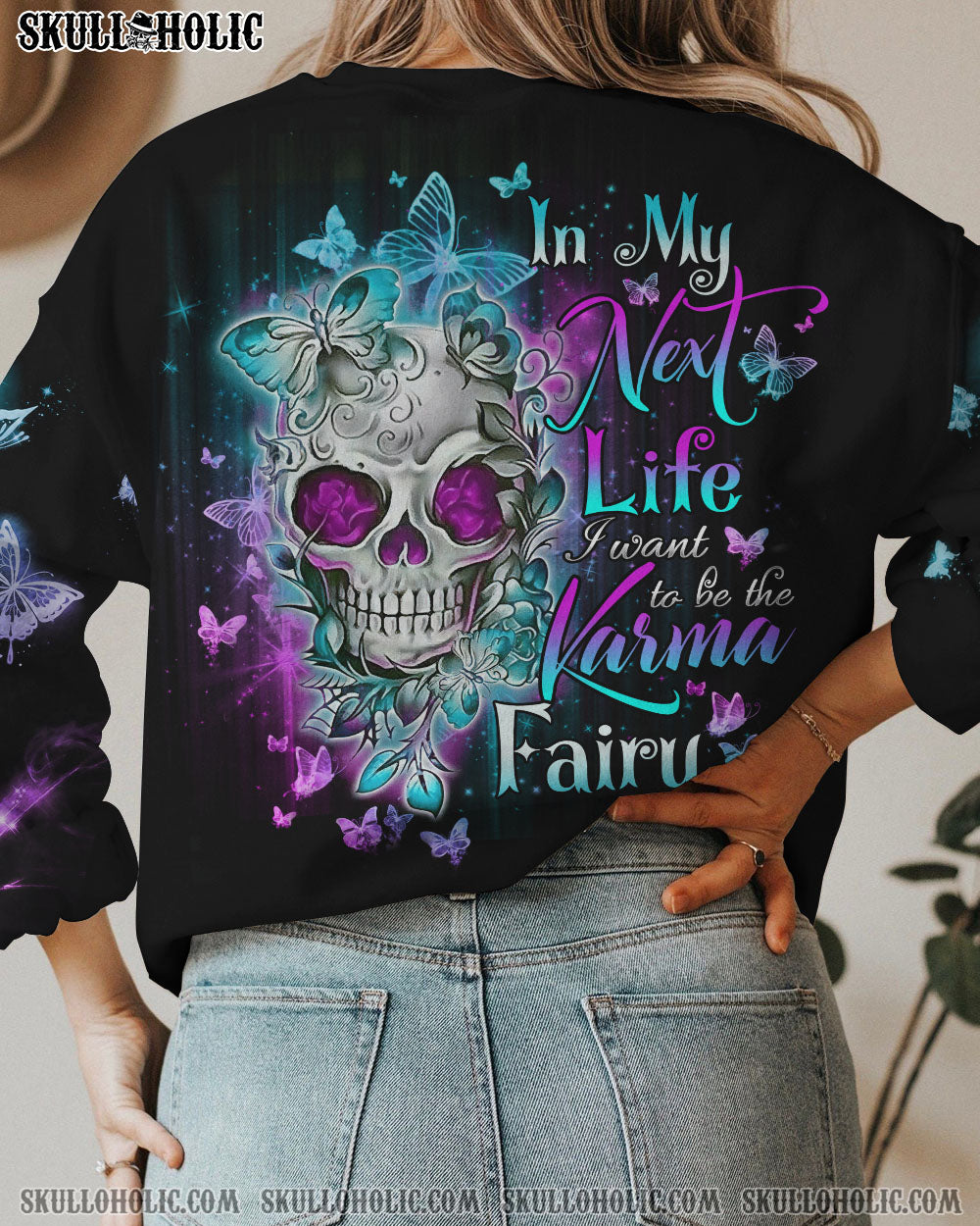 KARMA FAIRY SKULL FLOWER ALL OVER PRINT – TLNO231222