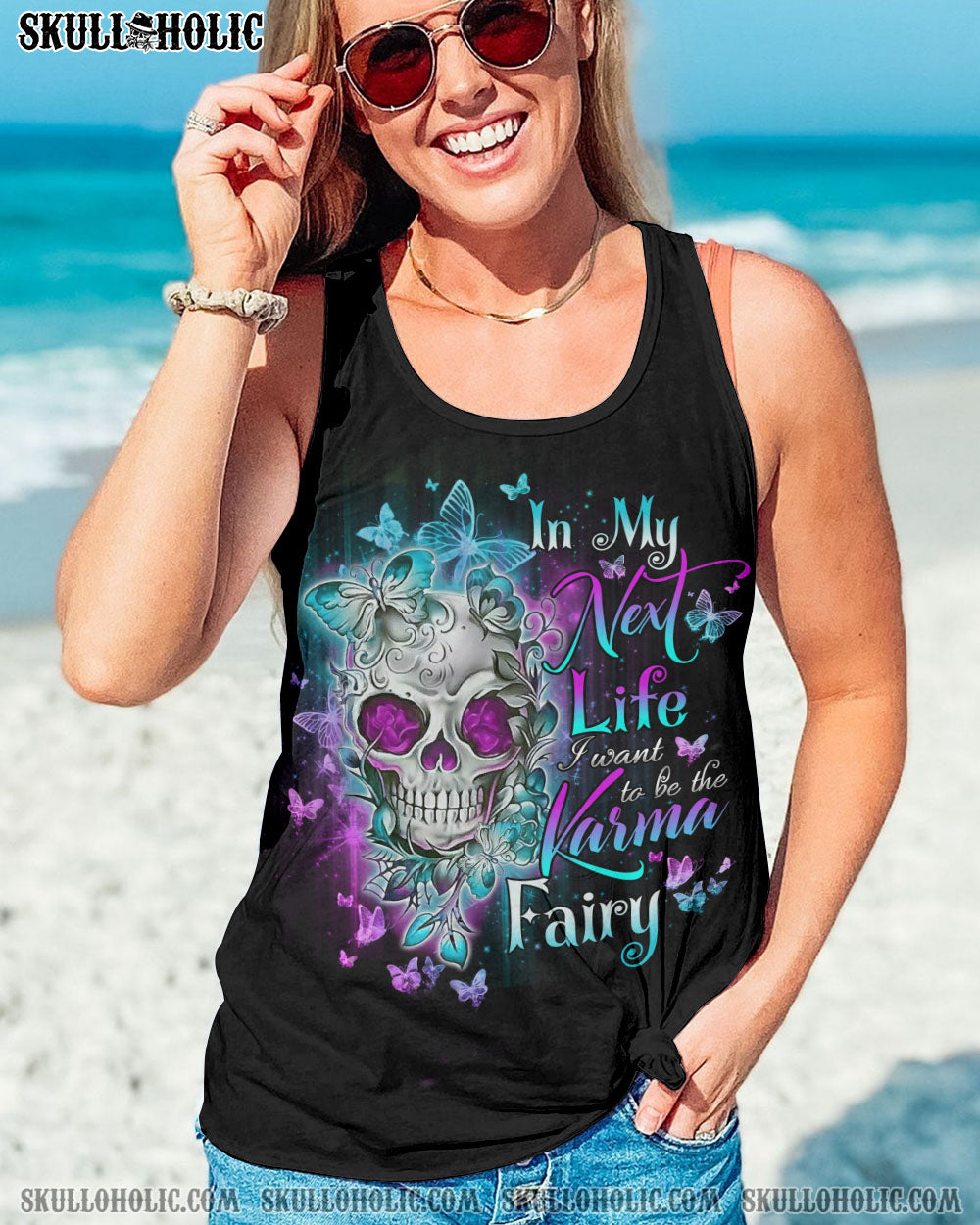 KARMA FAIRY SKULL FLOWER ALL OVER PRINT – TLNO231222