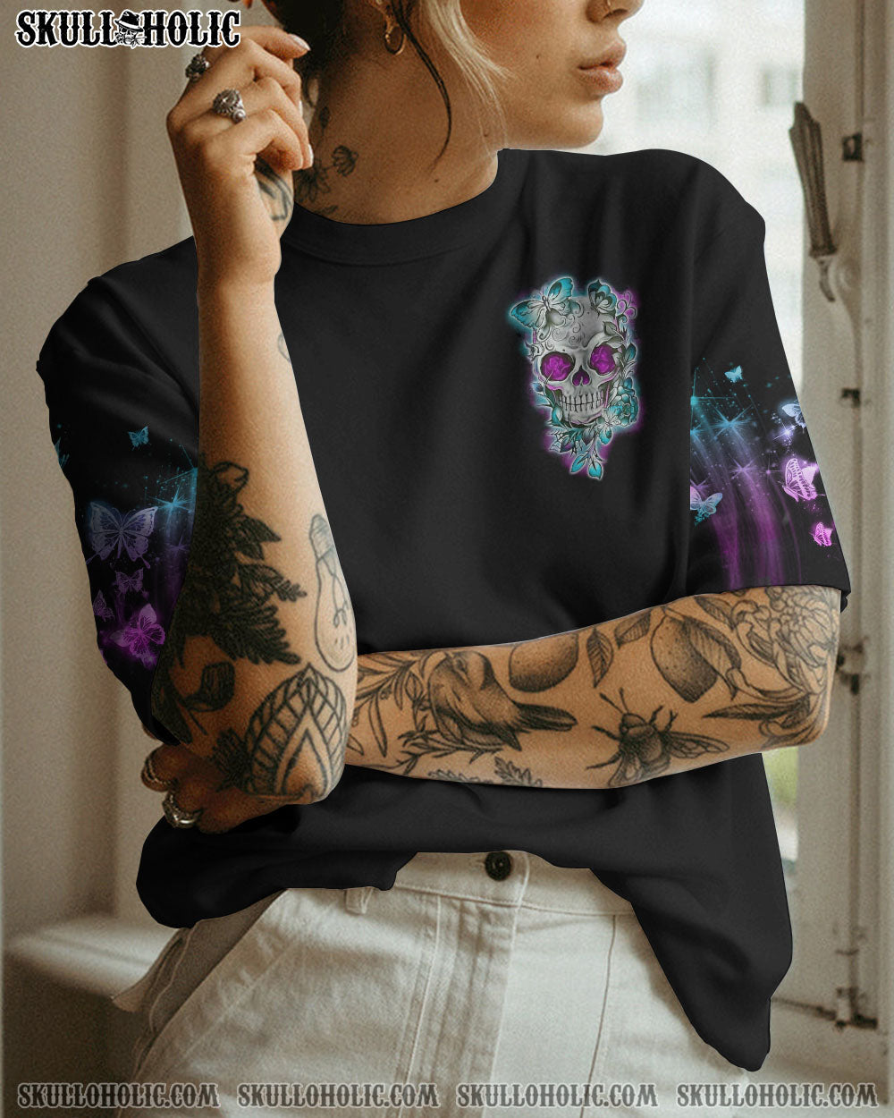 KARMA FAIRY SKULL FLOWER ALL OVER PRINT – TLNO231222