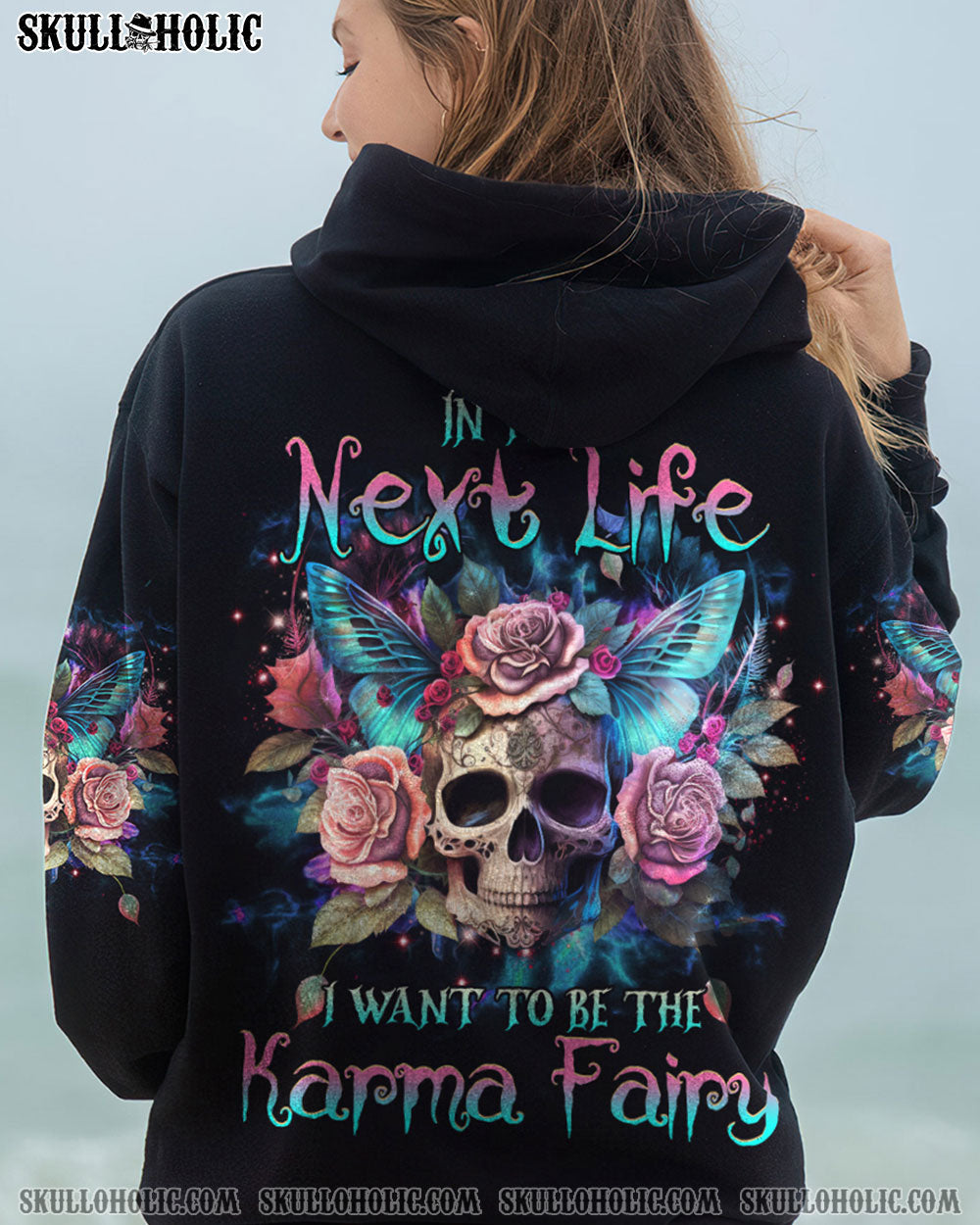 KARMA FAIRY SKULL ROSE ALL OVER PRINT - YHHG0604231