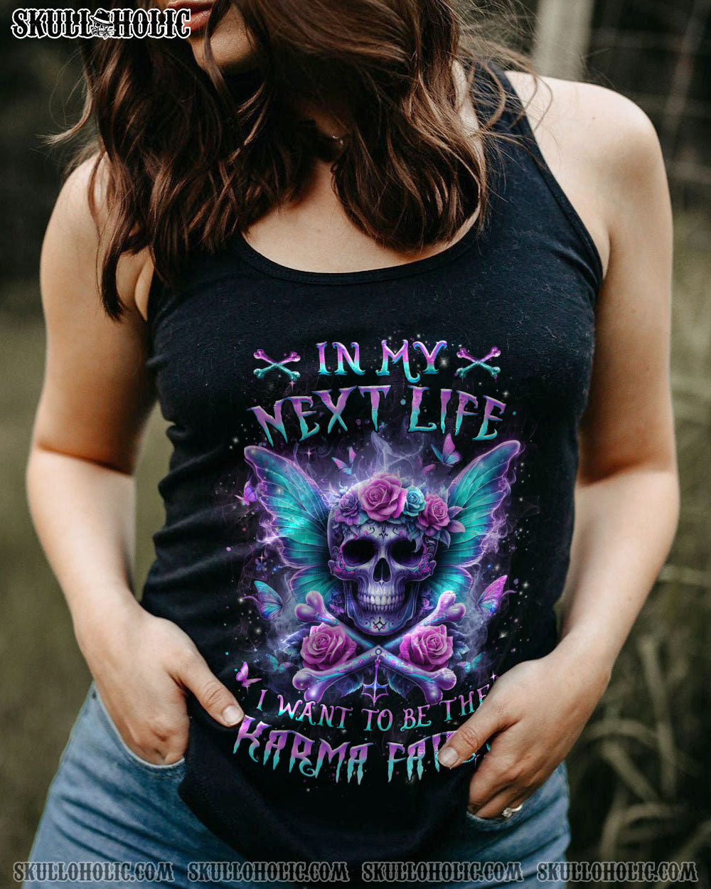 KARMA FAIRY SKULL ROSE ALL OVER PRINT – YHHN2802241