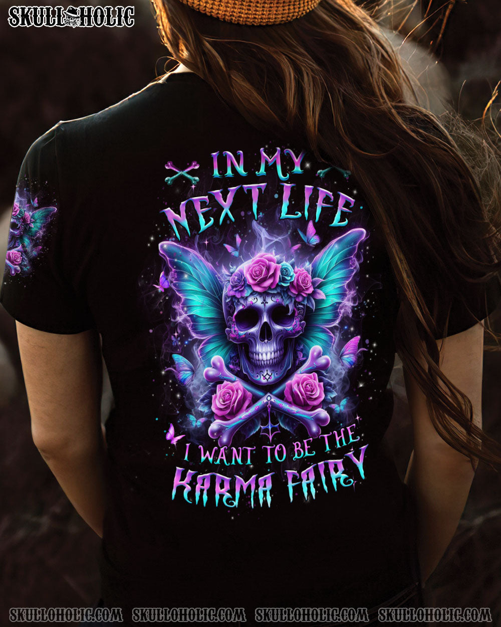 KARMA FAIRY SKULL ROSE ALL OVER PRINT – YHHN2802241