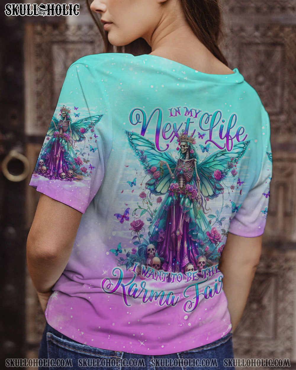 KARMA FAIRY SKULL SKELETON ALL OVER PRINT – TLNO2909241