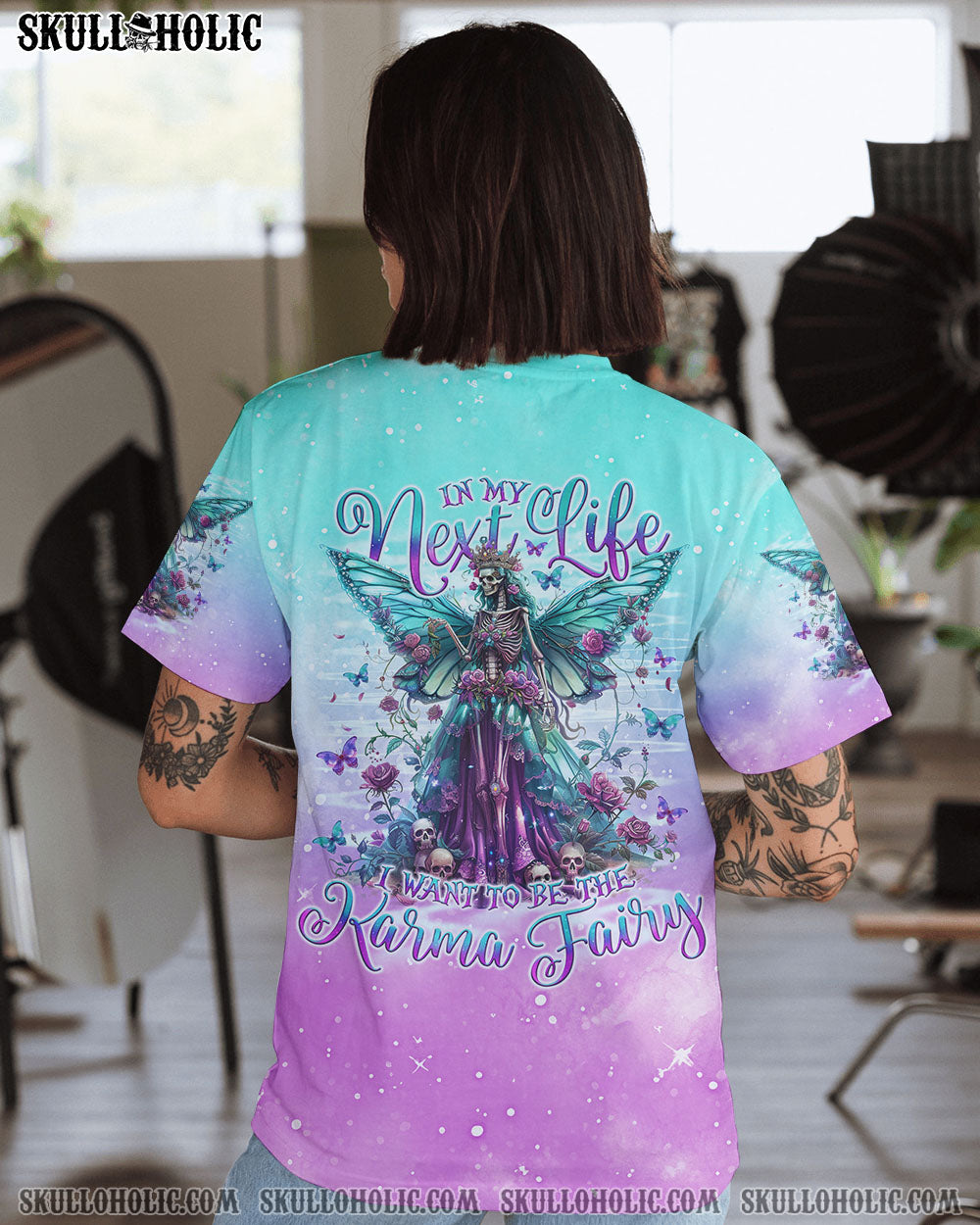 KARMA FAIRY SKULL SKELETON ALL OVER PRINT – TLNO2909241