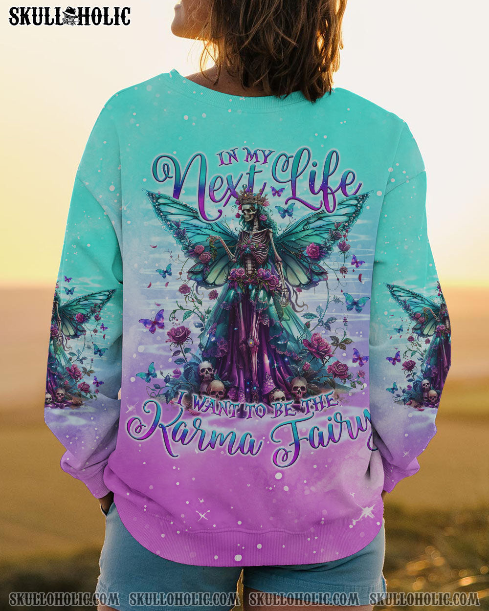KARMA FAIRY SKULL SKELETON ALL OVER PRINT – TLNO2909241