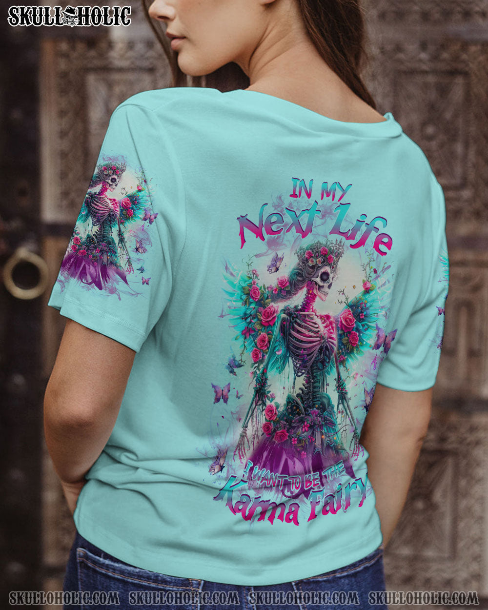 KARMA FAIRY SKULL SKELETON ALL OVER PRINT – TLNZ2802244