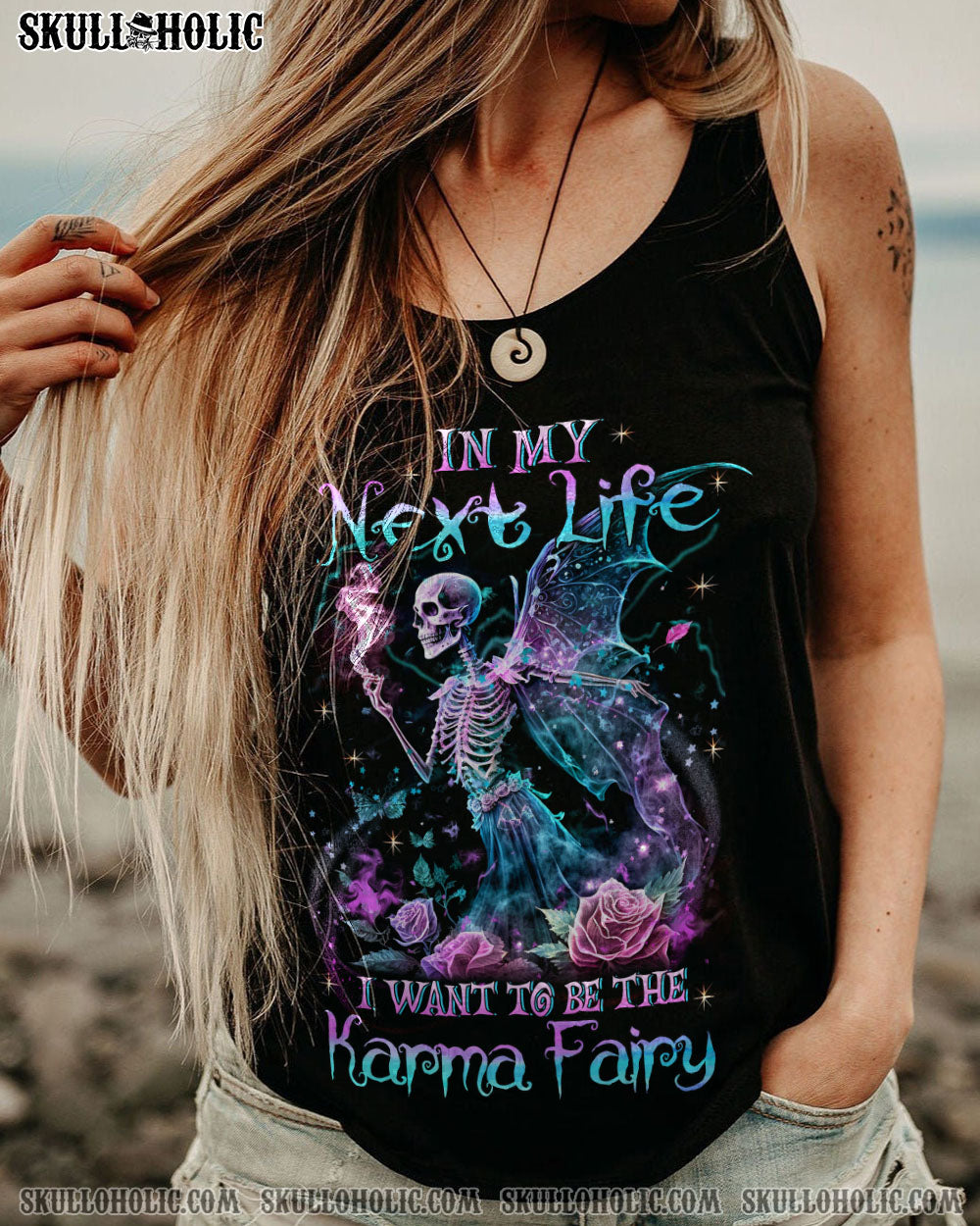 KARMA FAIRY SKULL SKELETON ALL OVER PRINT – YHHG2302234