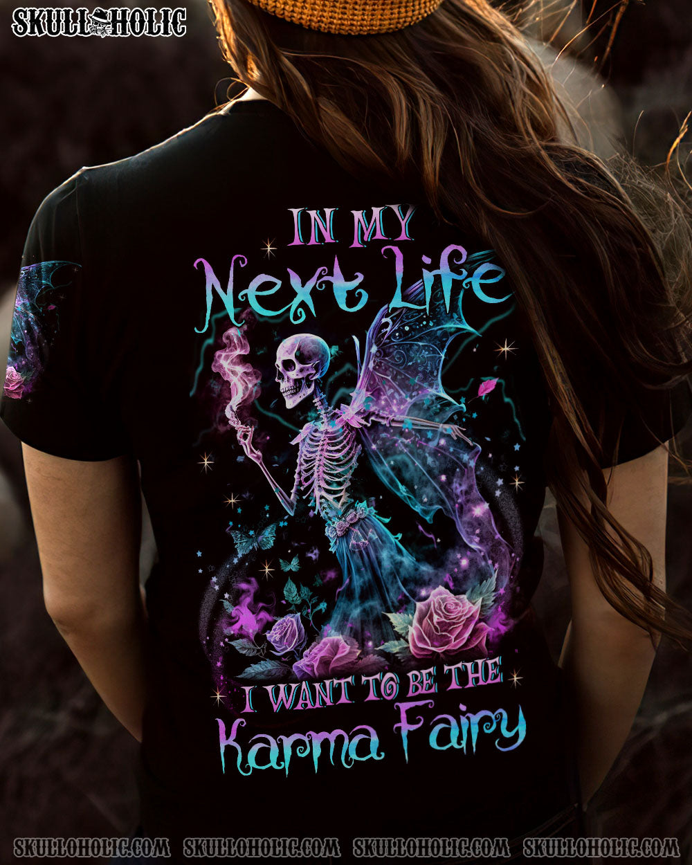 KARMA FAIRY SKULL SKELETON ALL OVER PRINT – YHHG2302234