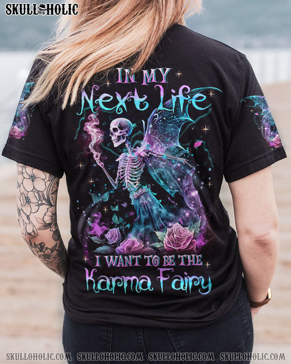 KARMA FAIRY SKULL SKELETON ALL OVER PRINT – YHHG2302234
