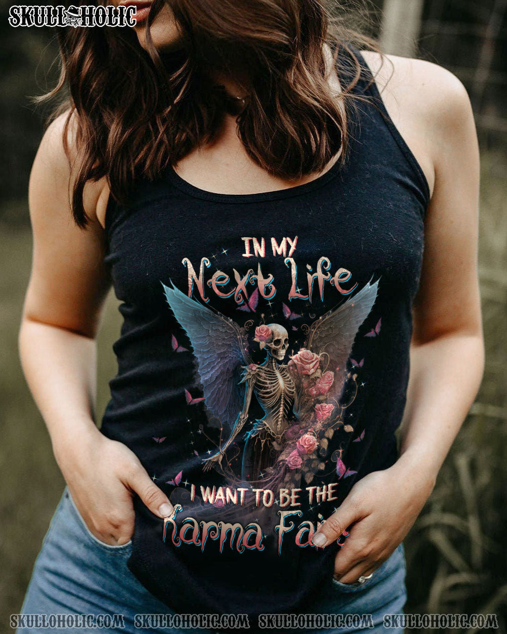 KARMA FAIRY SKULL SKELETON ROSE ALL OVER PRINT – TLTW0201232
