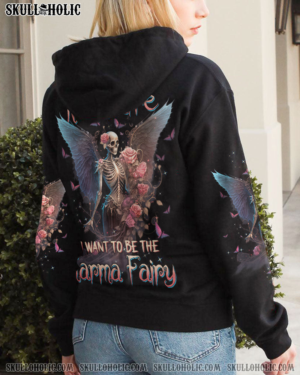 KARMA FAIRY SKULL SKELETON ROSE ALL OVER PRINT – TLTW0201232