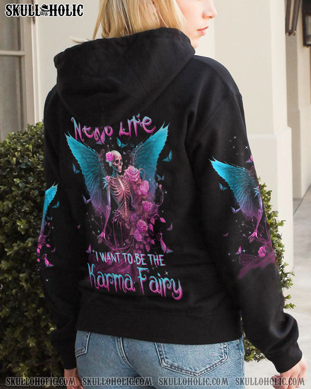 KARMA FAIRY SKULL SKELETON ROSE ALL OVER PRINT – TLTW0603237