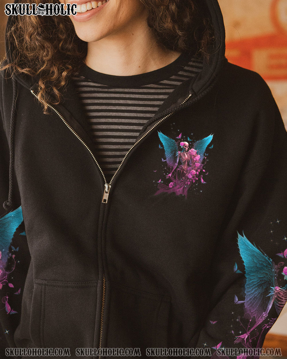 KARMA FAIRY SKULL SKELETON ROSE ALL OVER PRINT – TLTW0603237