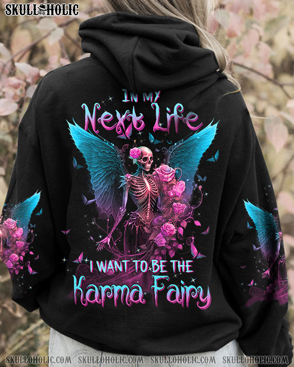 KARMA FAIRY SKULL SKELETON ROSE ALL OVER PRINT - TLTW0603237