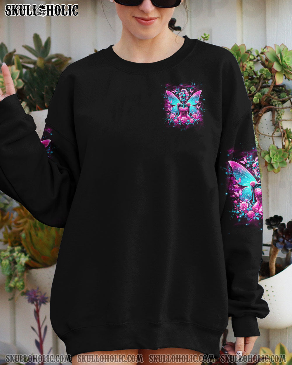 KARMA FAIRY SKULL SKELETON ROSE ALL OVER PRINT – YHDU0606241