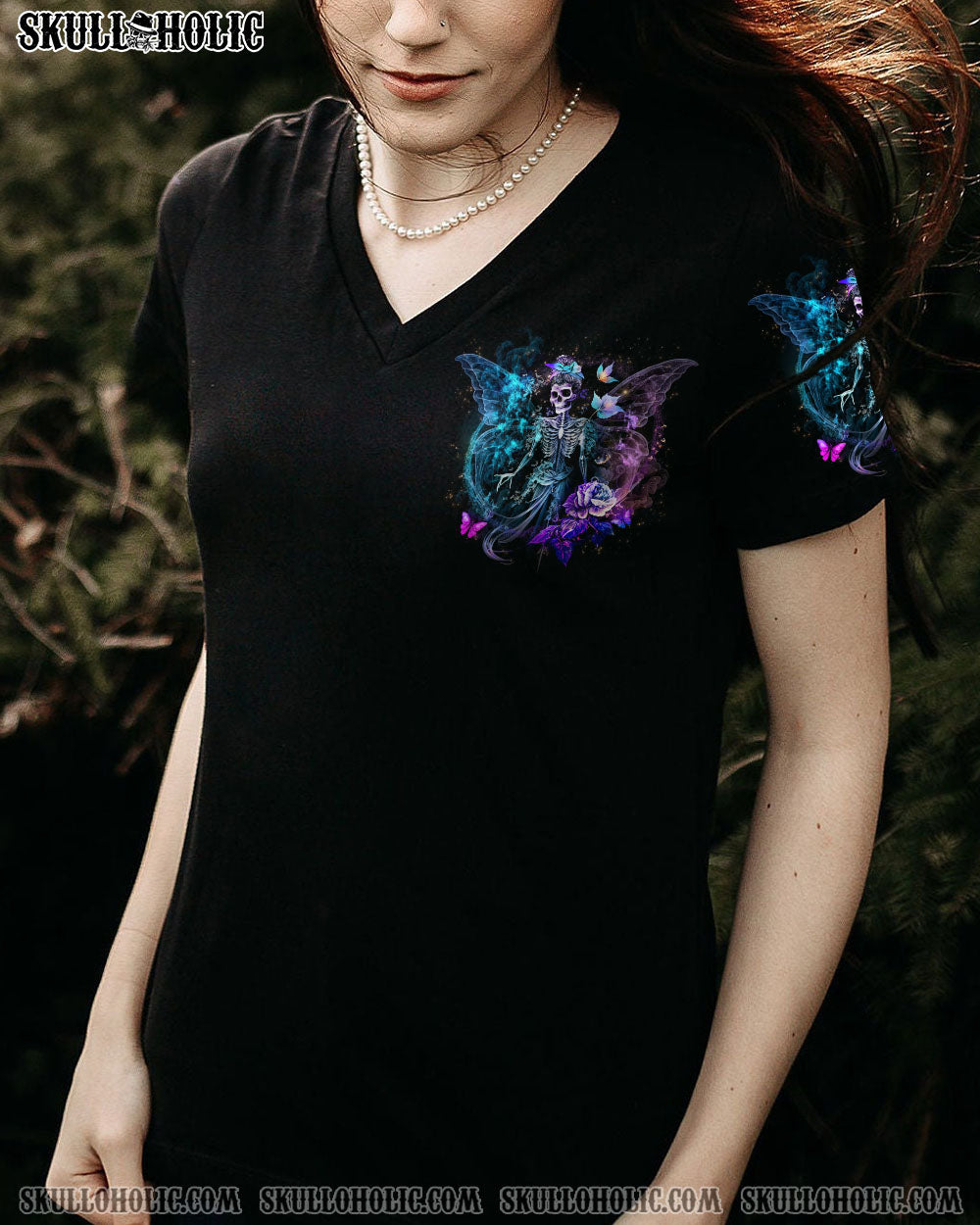 KARMA FAIRY SKULL SKELETON ROSE ALL OVER PRINT – YHLN2401232