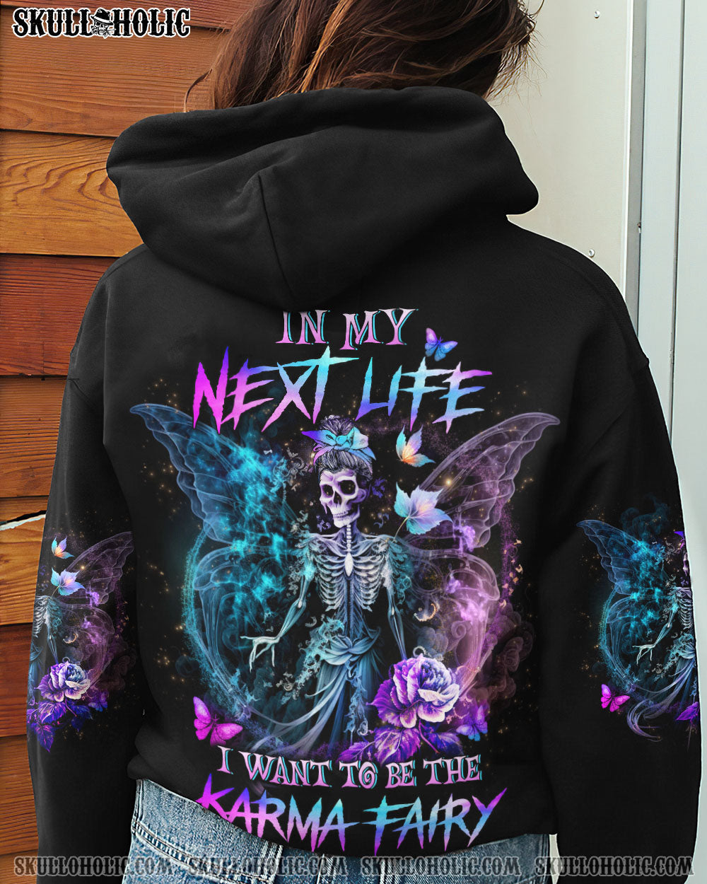 KARMA FAIRY SKULL SKELETON ROSE ALL OVER PRINT – YHLN2401232