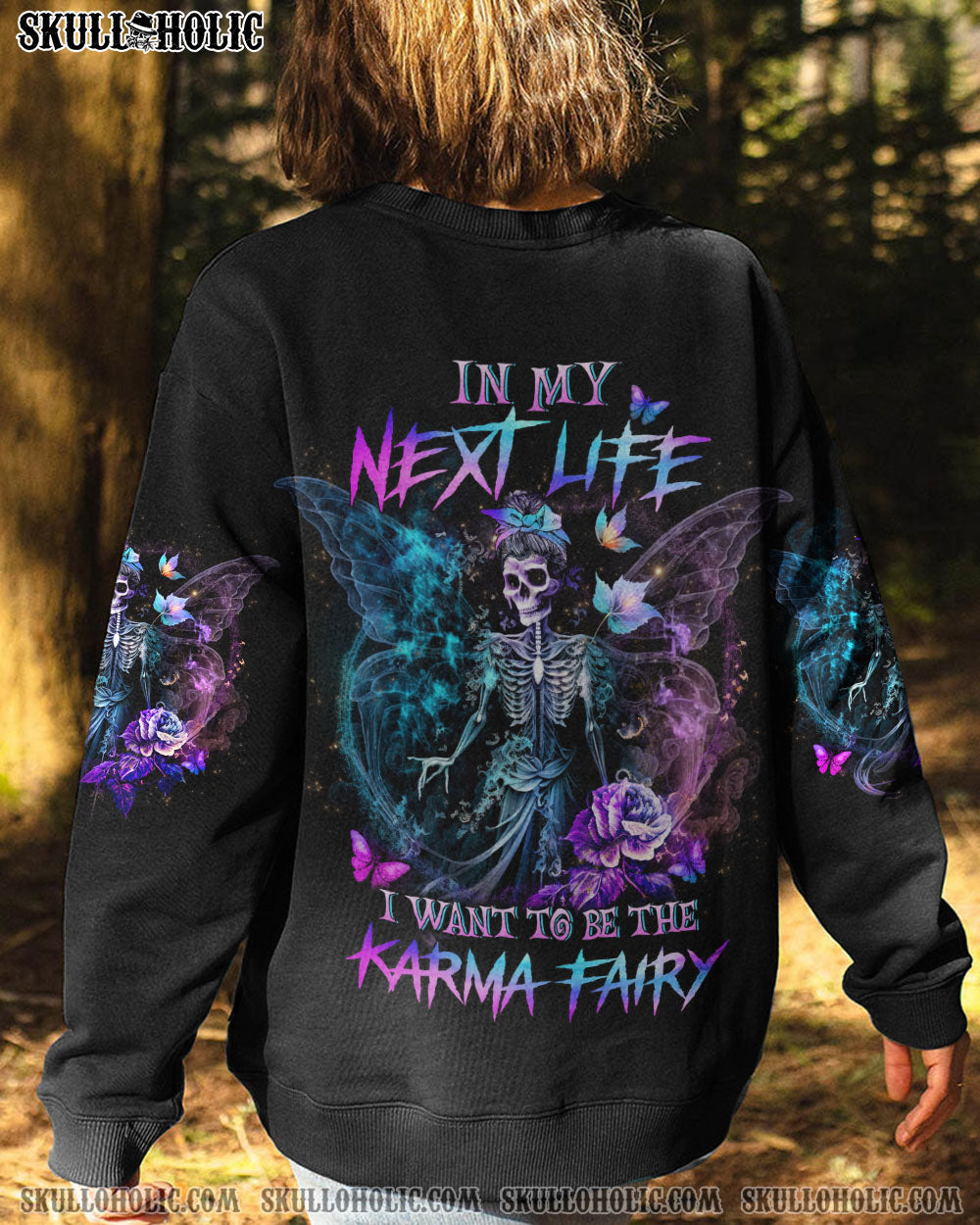 KARMA FAIRY SKULL SKELETON ROSE ALL OVER PRINT – YHLN2401232