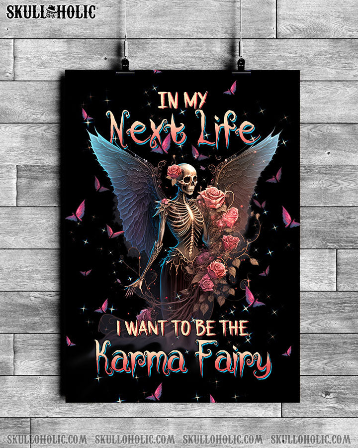 KARMA FAIRY SKULL SKELETON ROSE POSTER – TLTW0802234