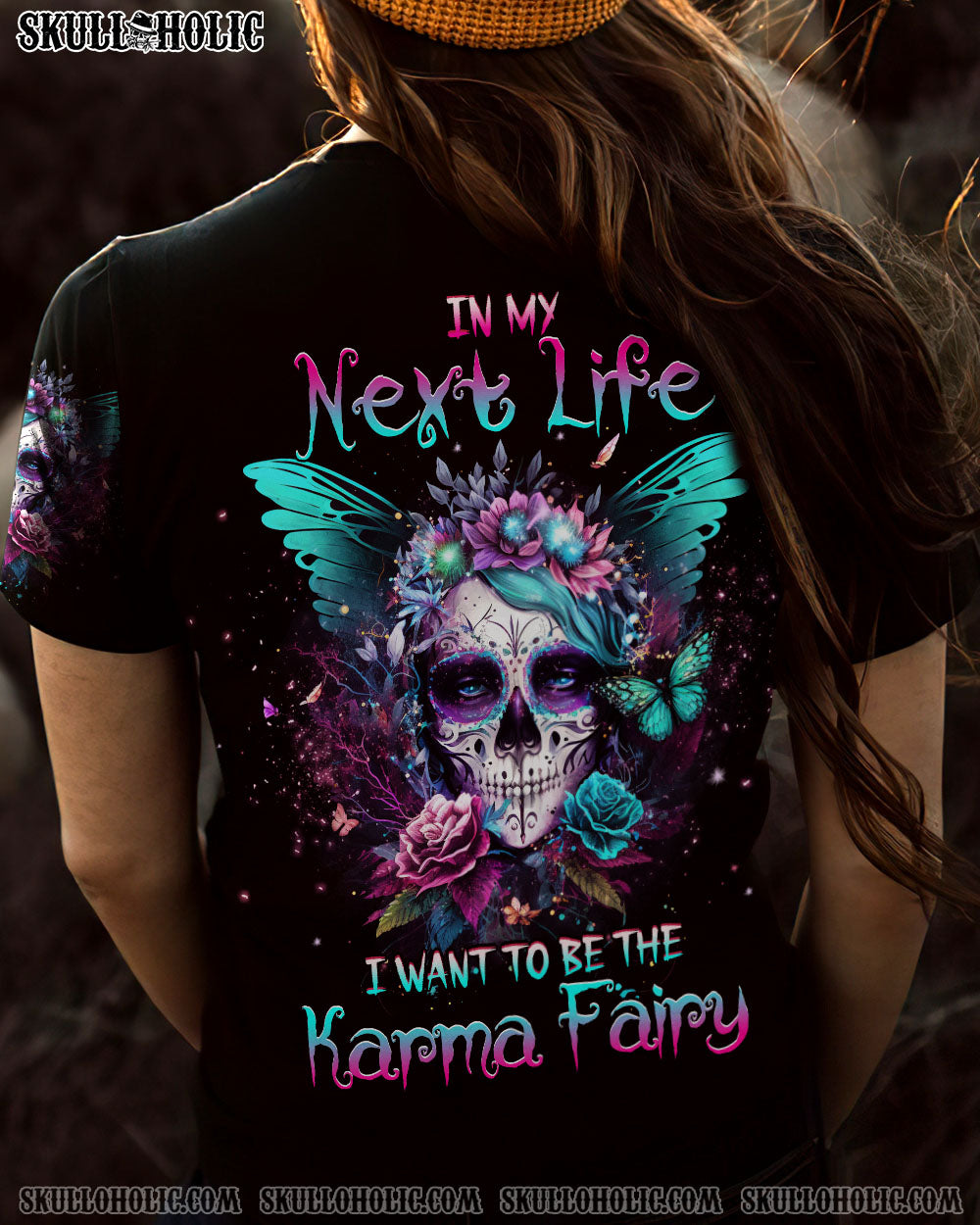 KARMA FAIRY SKULL SUGAR SKULL ALL OVER PRINT – YHHG0803234