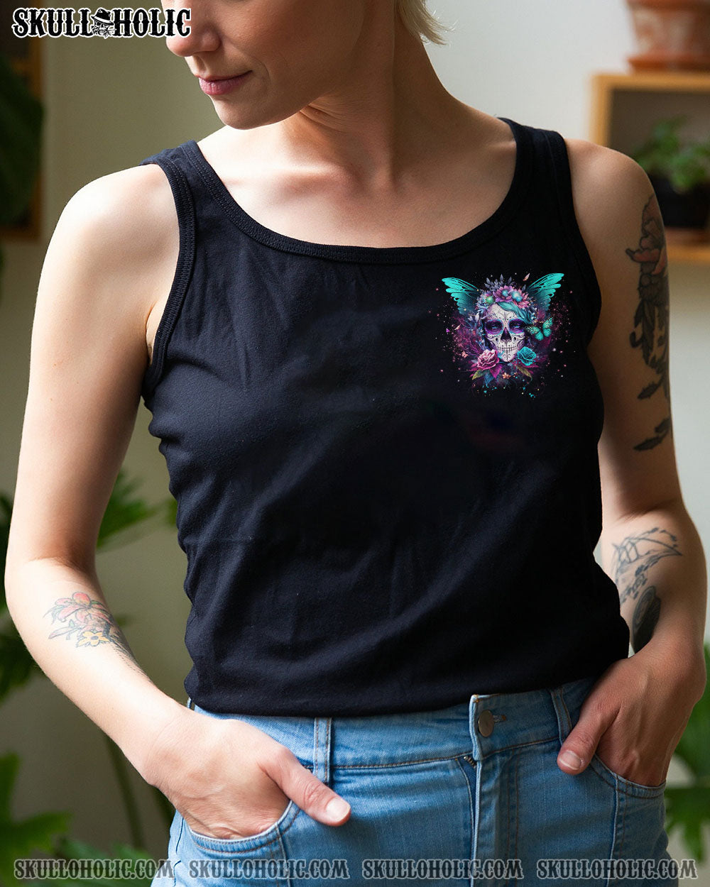 KARMA FAIRY SKULL SUGAR SKULL ALL OVER PRINT – YHHG0803234