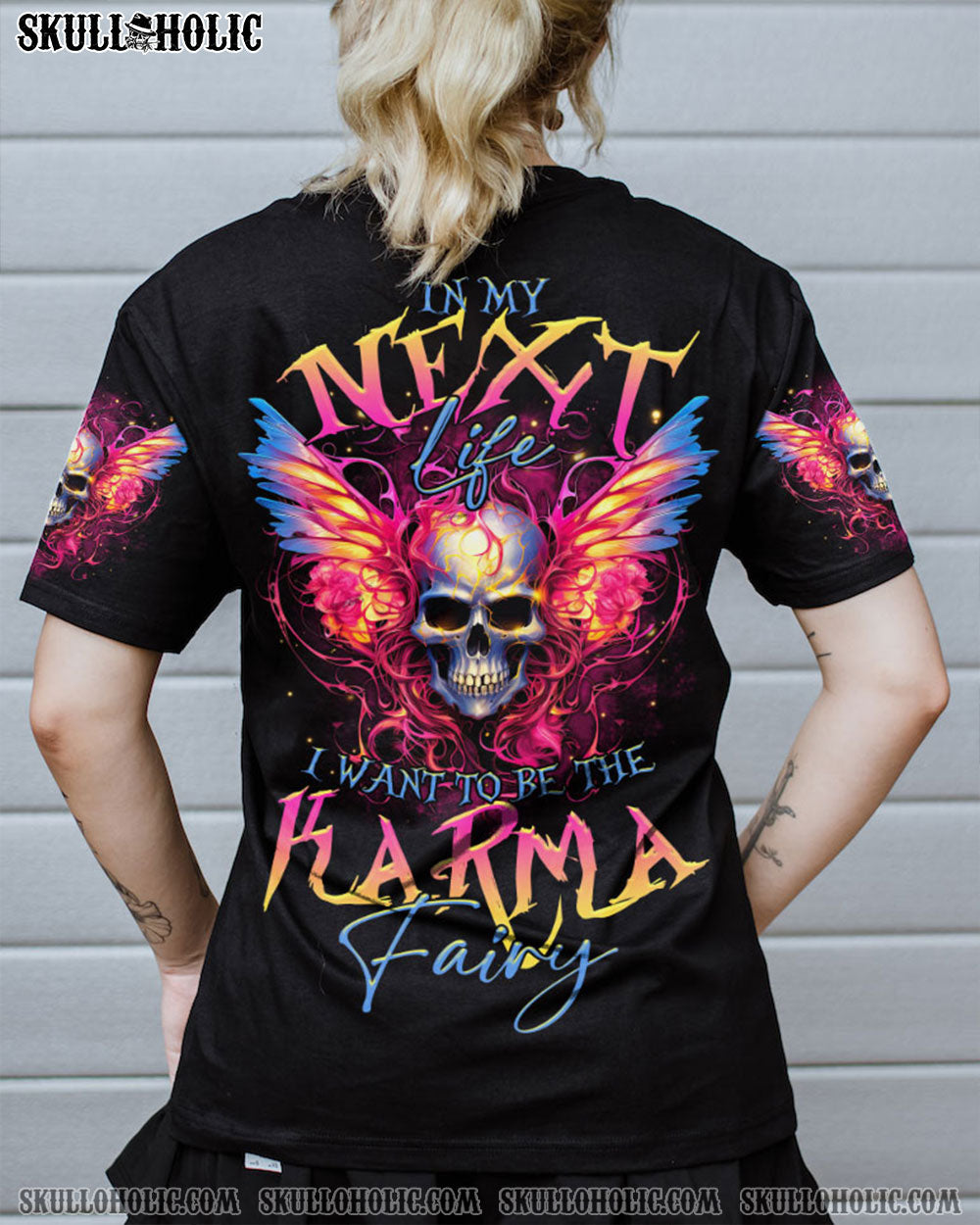 KARMA FAIRY SKULL WINGS ALL OVER PRINT - TLTR1907234