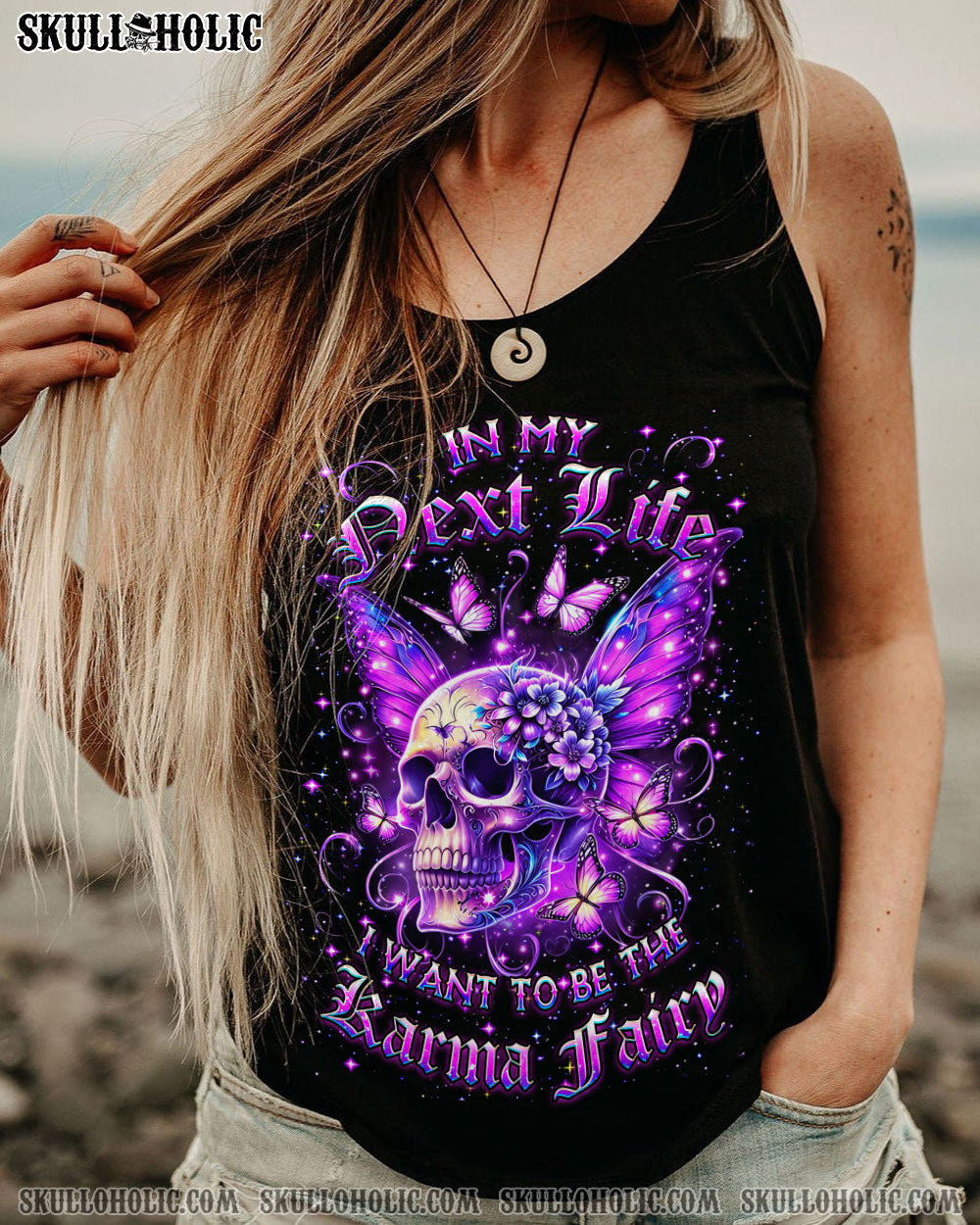 KARMA FAIRY SKULL WINGS ALL OVER PRINT – YHDU2406243