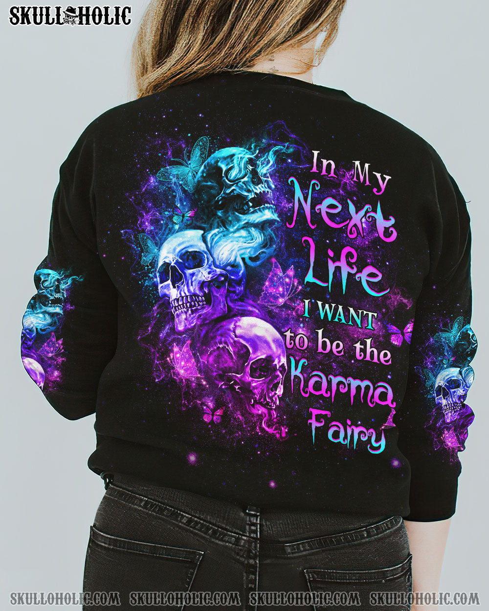 KARMA FAIRY THREE SKULLS ALL OVER PRINT – YHHG2012224