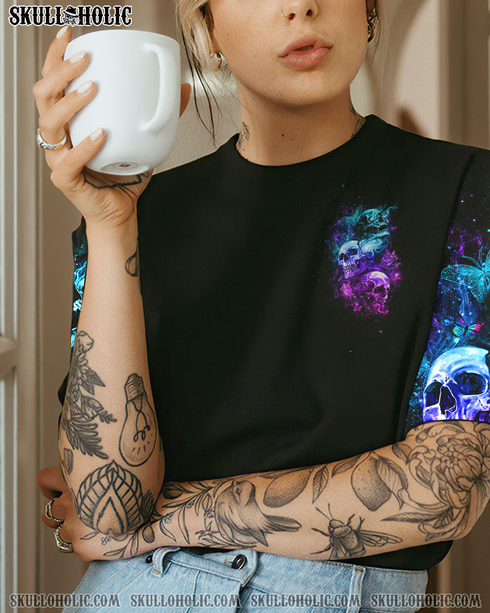 KARMA FAIRY THREE SKULLS ALL OVER PRINT – YHHG2012224