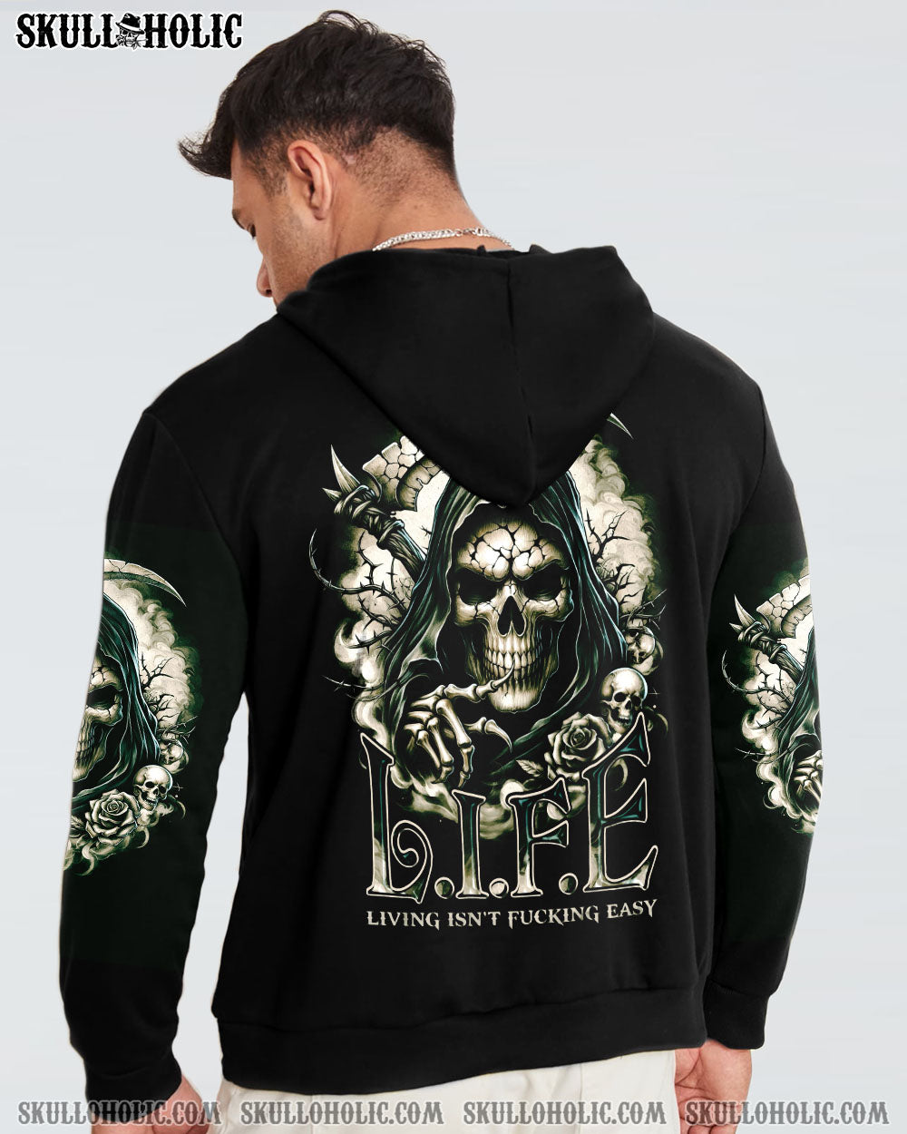 LIFE ISN’T F EASY SKULL ALL OVER PRINT – TY1902241