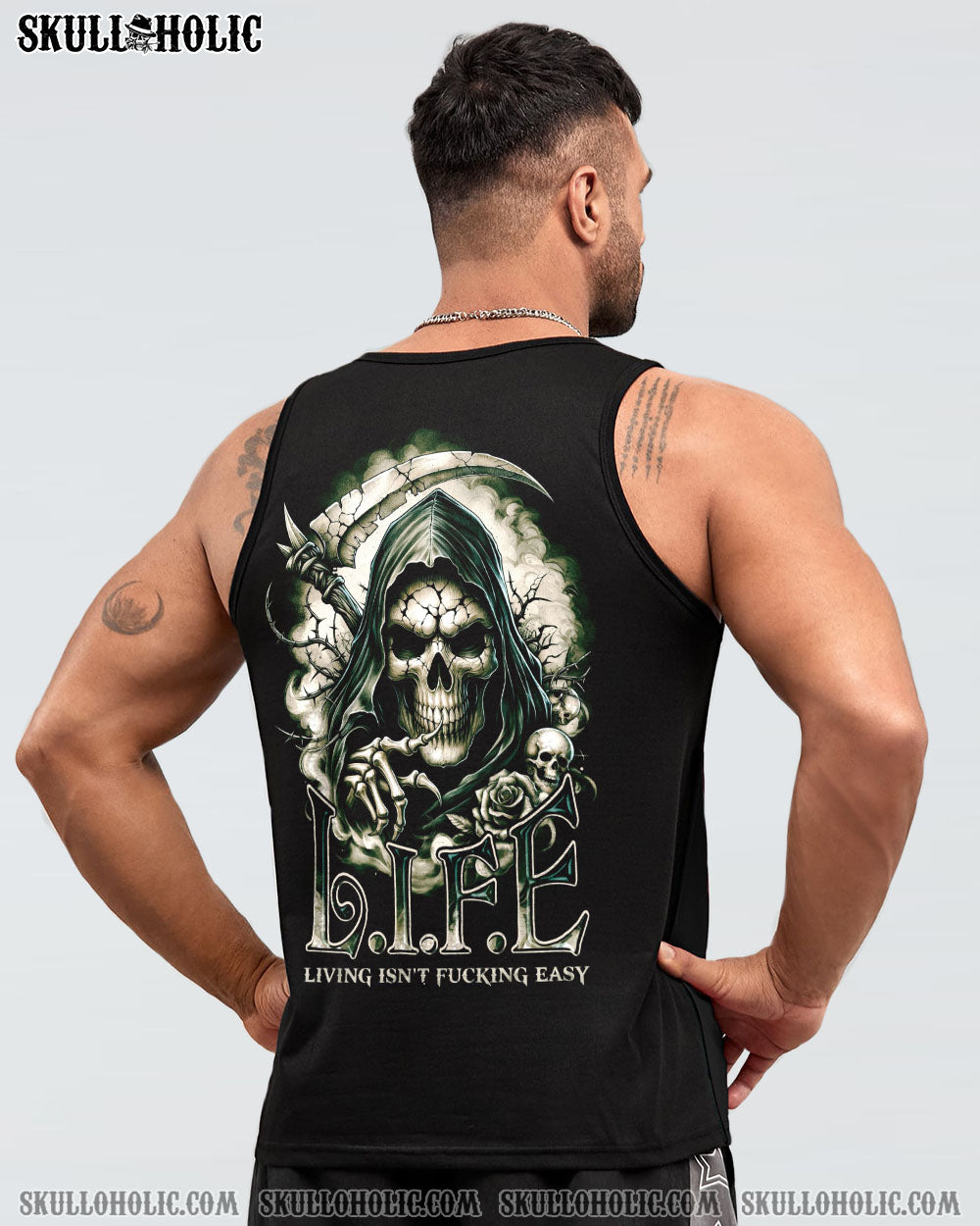 LIFE ISN’T F EASY SKULL ALL OVER PRINT – TY1902241