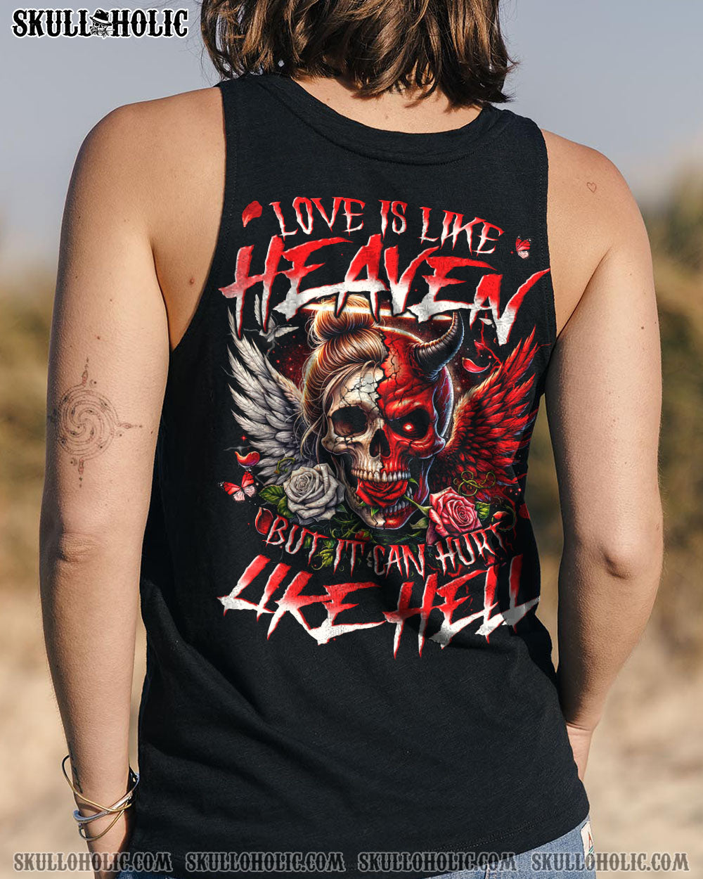 LOVE IS LIKE HEAVEN BUT IT CAN HURT LIKE HELL ALL OVER PRINT – TYQY2706241