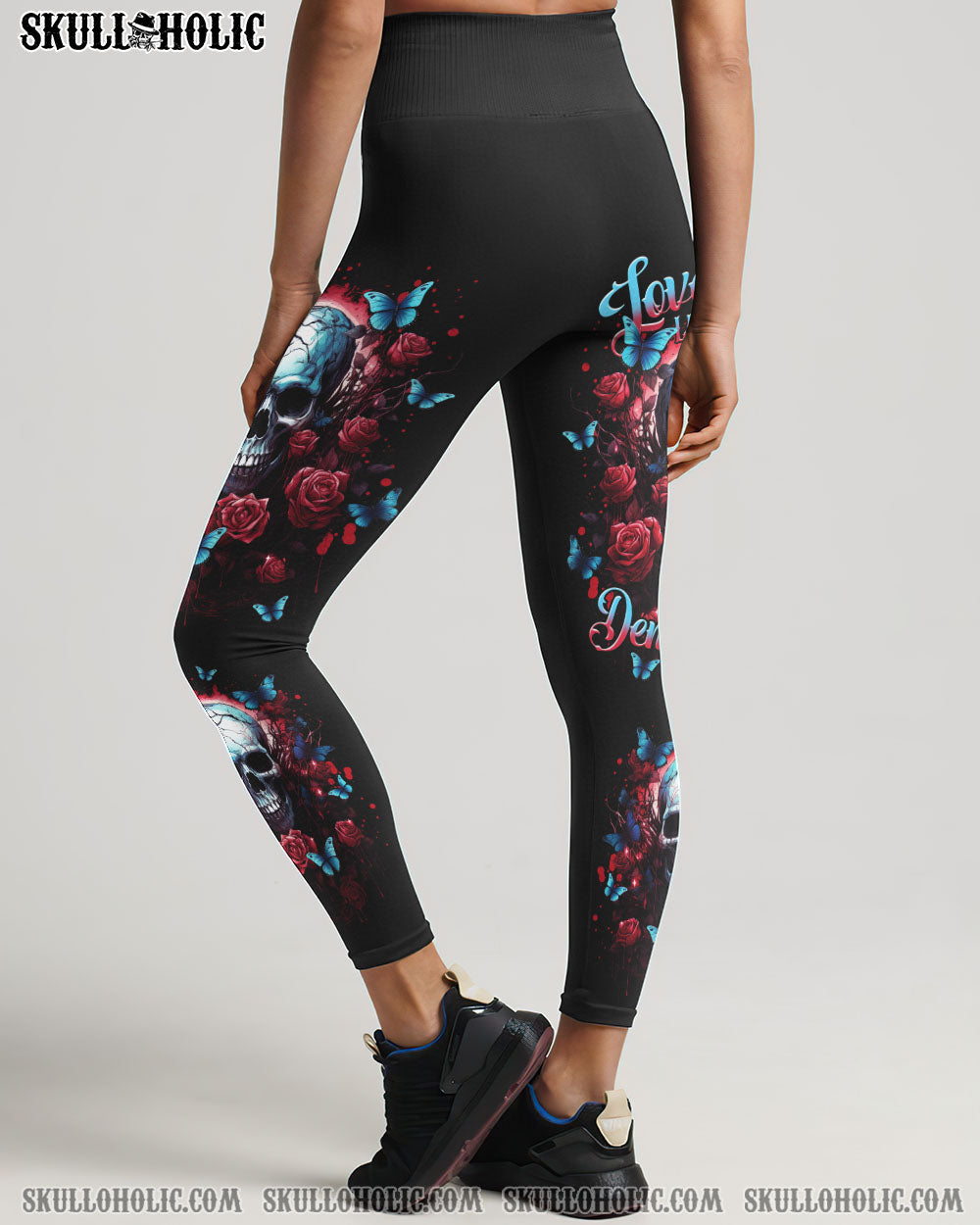 LOVE ME LIKE MY DEMONS DO ROSE SKULL ALL OVER PRINT – TLNT1807233