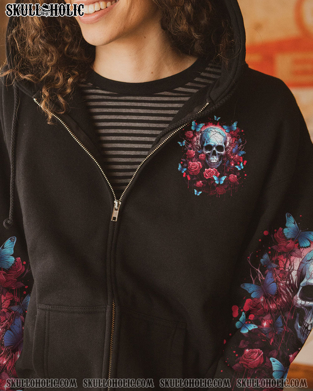 LOVE ME LIKE MY DEMONS DO ROSE SKULL ALL OVER PRINT – TLNT1807233