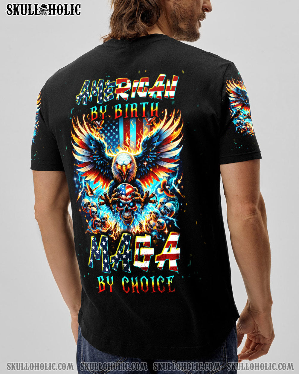 MAGA BY CHOICE SKULL EAGLE ALL OVER PRINT – TLNT3101244